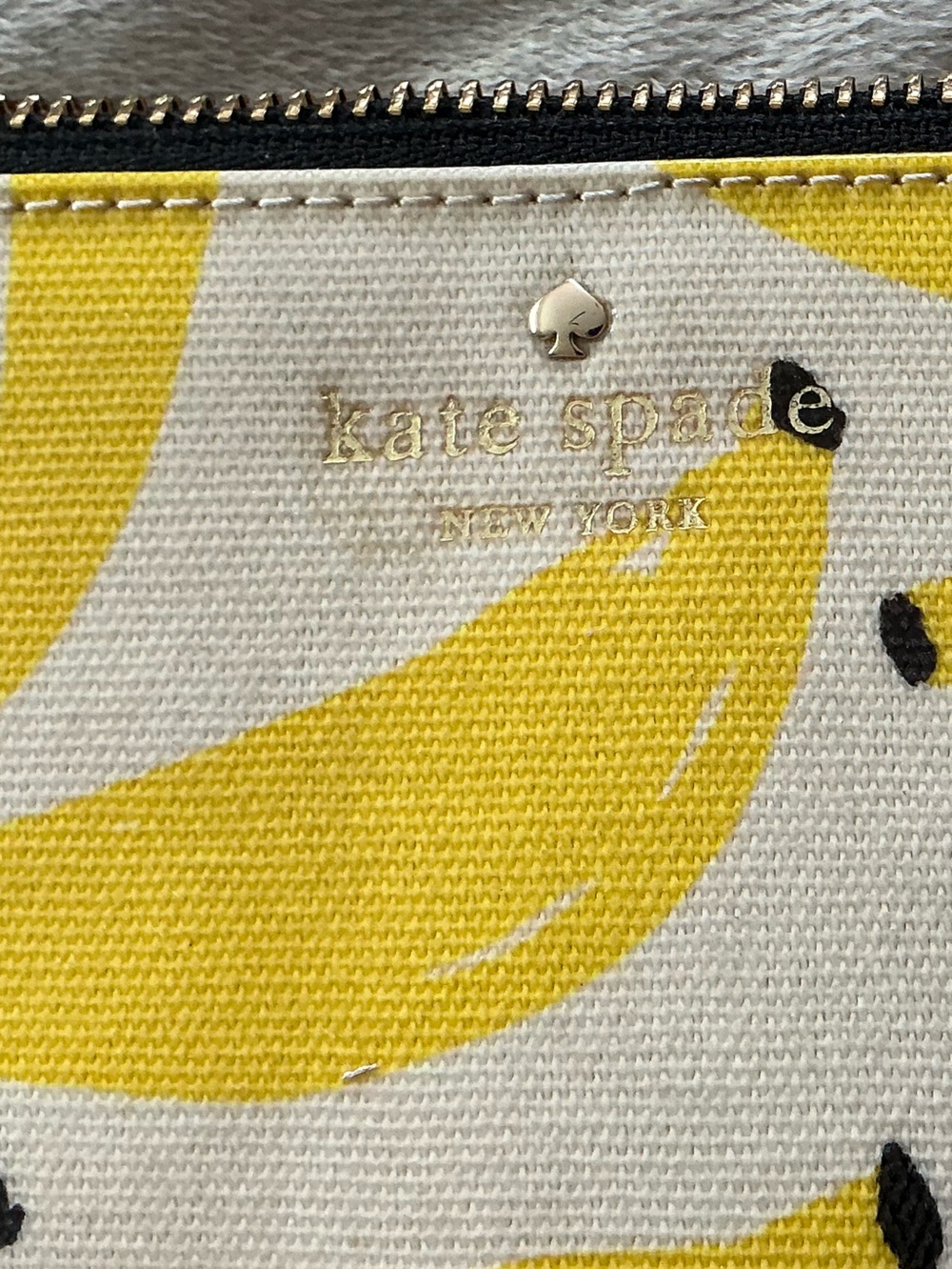 kate spade Yellow Banana Print Canvas Wristlet - Picture 3 of 6